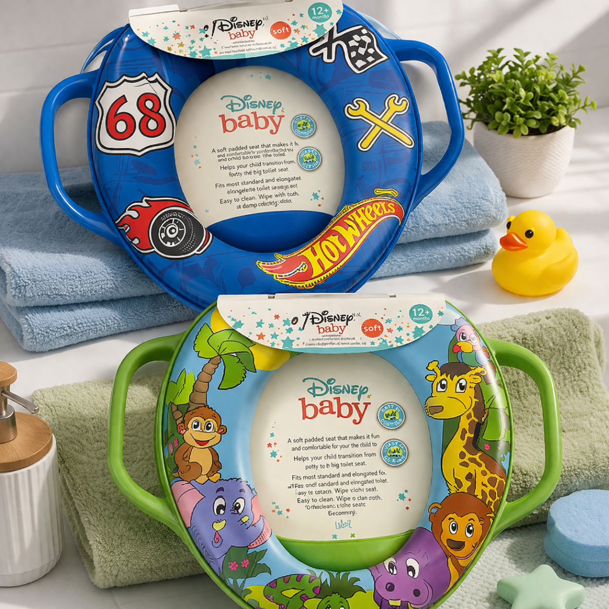 Baby Potty Training Seat with Handles – Soft Cushioned Toilet Trainer