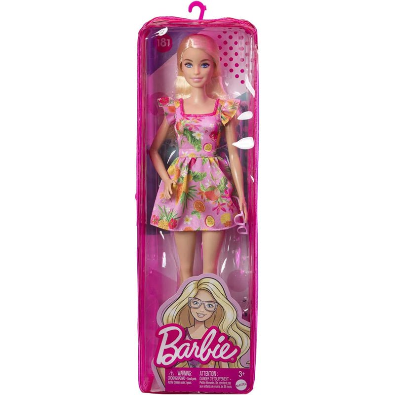 Barbie Fashionistas Doll - Blonde Hair Fruit Print Dress & Orange Heels