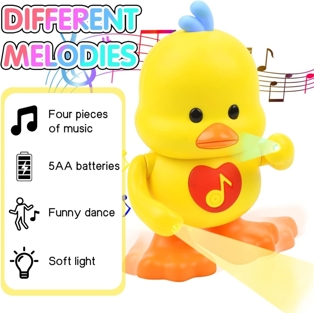 Battery-Operated Musical Dancing Duck | Singing & Dancing Duck for Kids