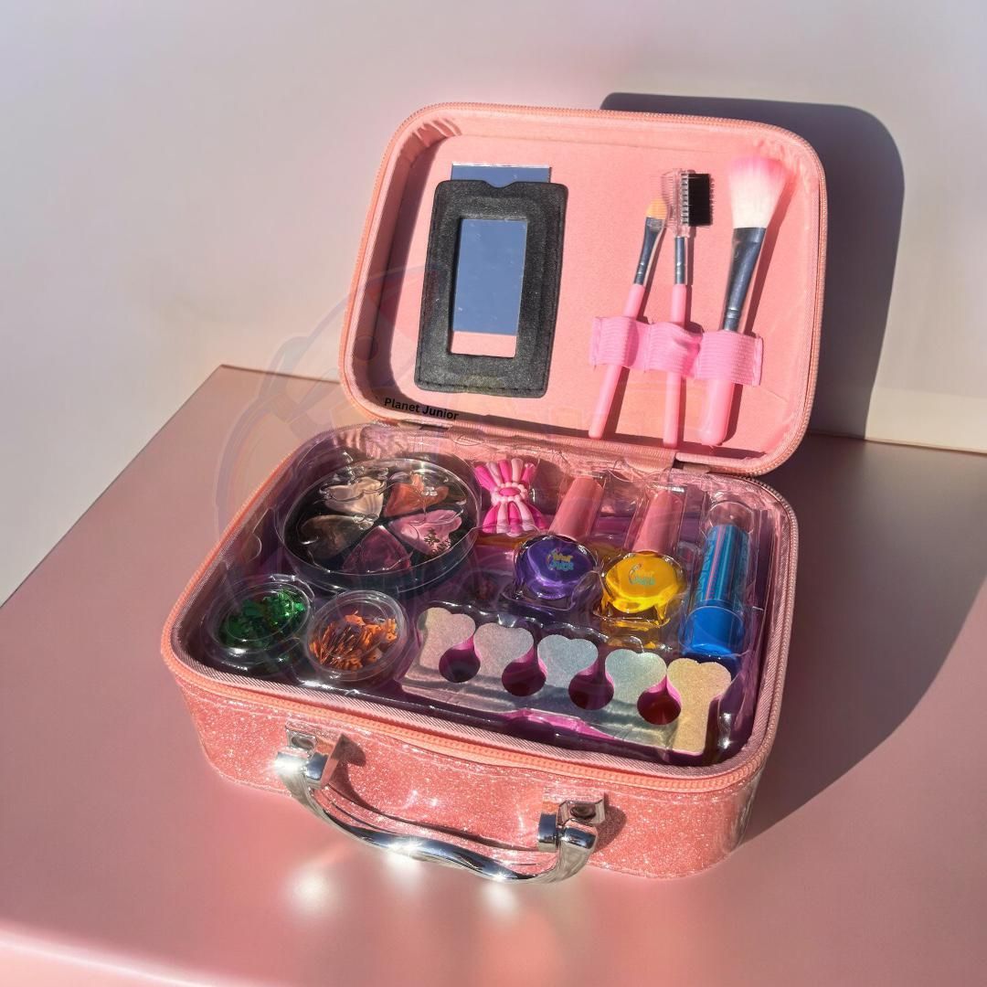 Mermaid Sparkle Portable Makeup Suitcase – Glitter Beauty Vanity Case Set 🧜♀️✨💄