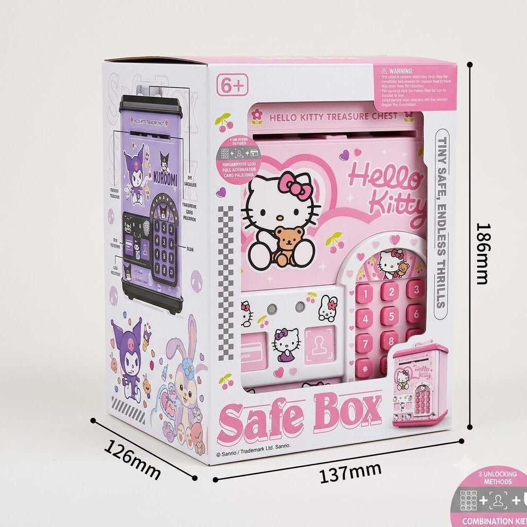 Cute Safe Box Piggy Bank with Password Lock, Electronic Keypad & Coin Saving Storage for Kids