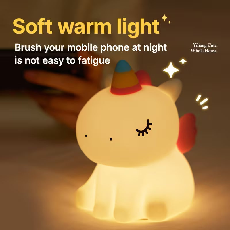 Unicorn Touch Night Lamp – Soft Glow LED Bedside Light