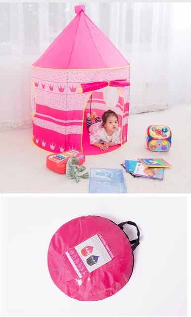 Castle Play House Portable Tent – Kids Princess & Adventure Play Castle 🏰✨👑