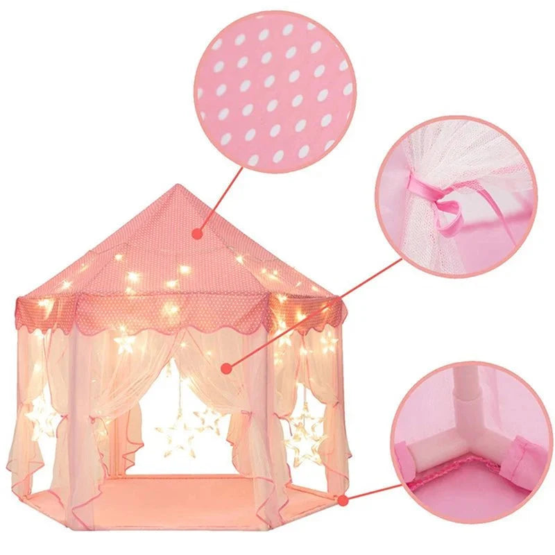 Castle Shaped Cute Princess Tent House – Royal Play Castle for Kids 👑🏰✨