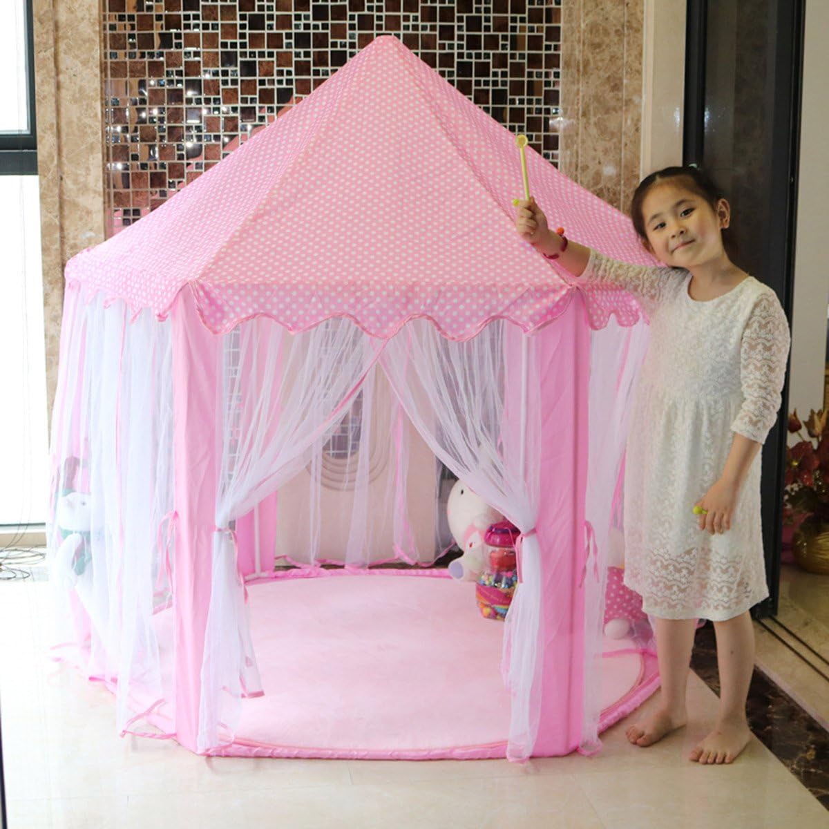 Castle Shaped Cute Princess Tent House – Royal Play Castle for Kids 👑🏰✨