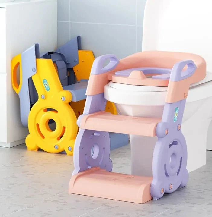 Child-Friendly Commode Ladder with Non-Slip Steps