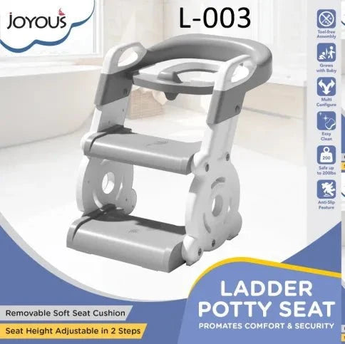 Child-Friendly Commode Ladder with Non-Slip Steps