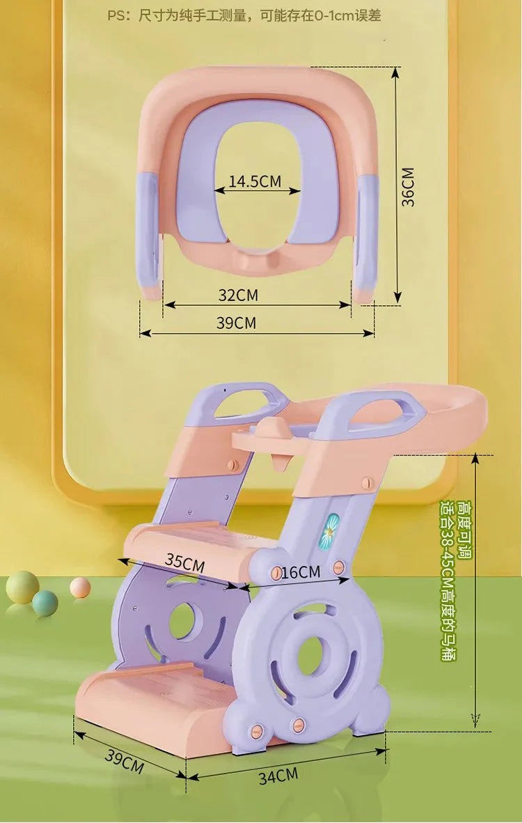 Child-Friendly Commode Ladder with Non-Slip Steps