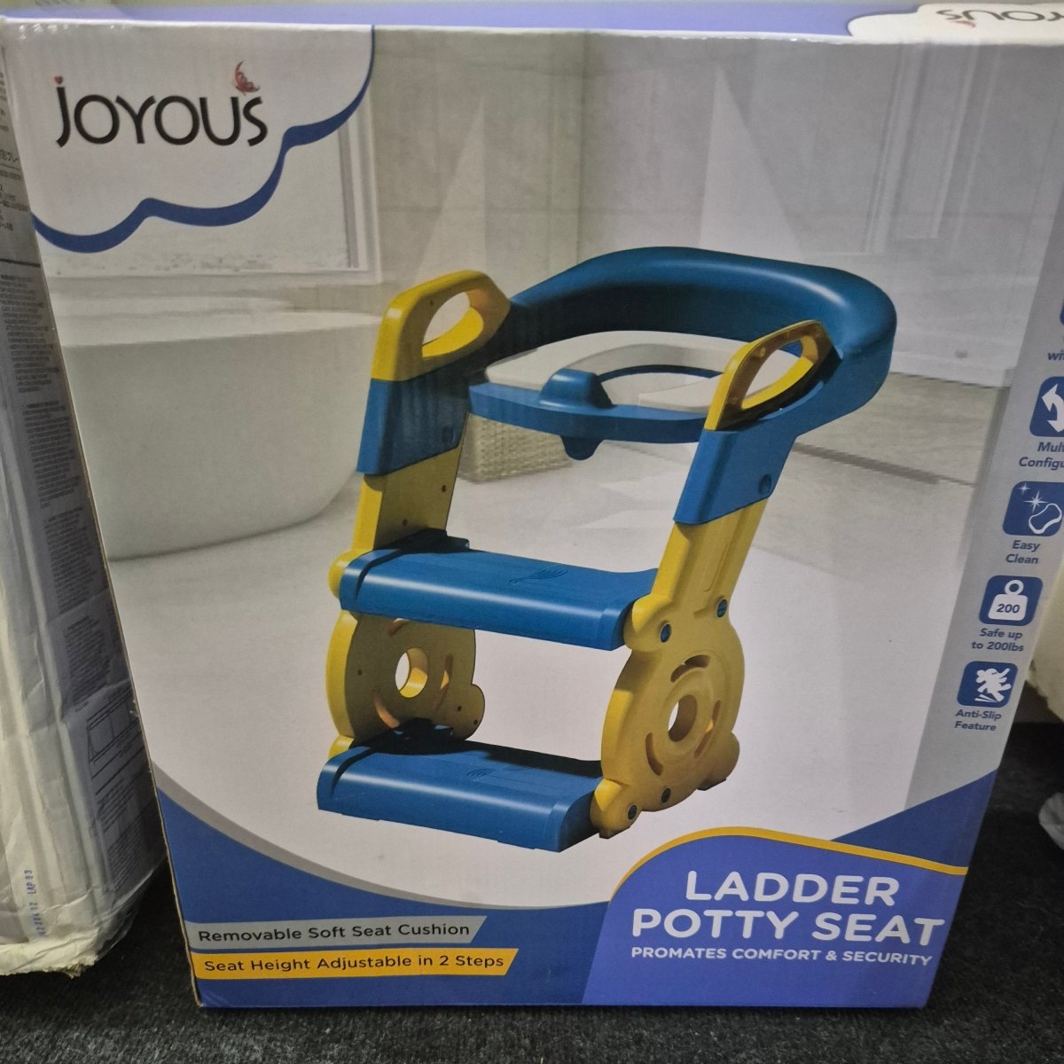 Child-Friendly Commode Ladder with Non-Slip Steps