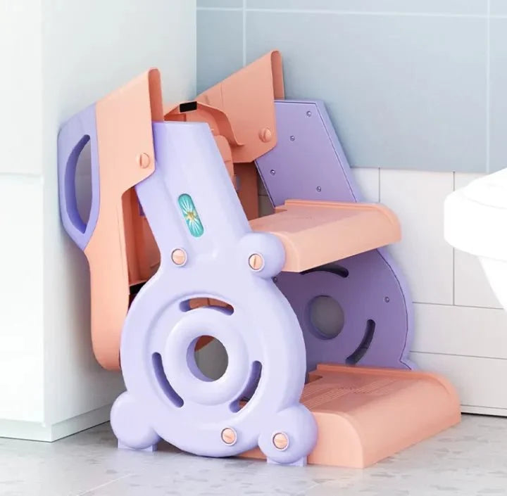 Child-Friendly Commode Ladder with Non-Slip Steps