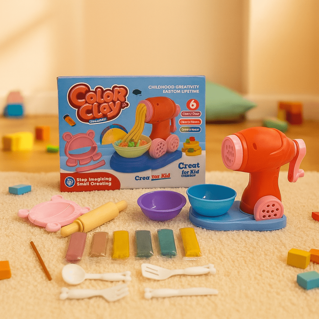 Color Clay Noodles Maker Playdough Machine With 6 Colors