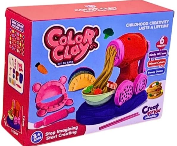 Color Clay Noodles Maker Playdough Machine With 6 Colors