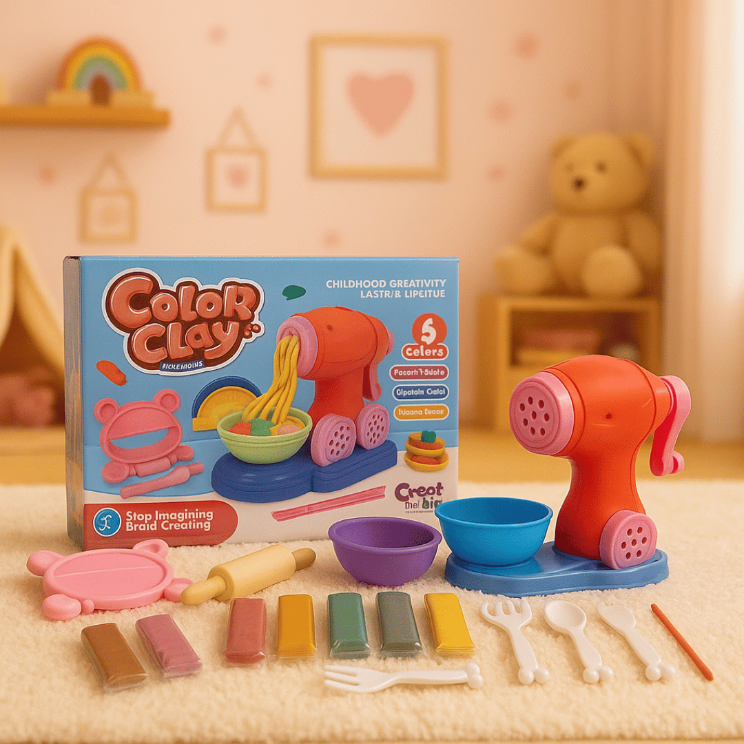 Color Clay Noodles Maker Playdough Machine With 6 Colors