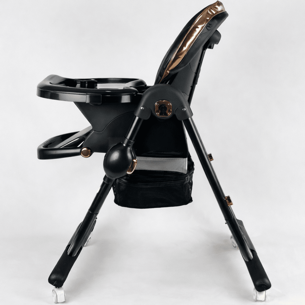 Comfort Seat Premium Baby Feeding High Chair with Wheels &  Secure Safety Belt