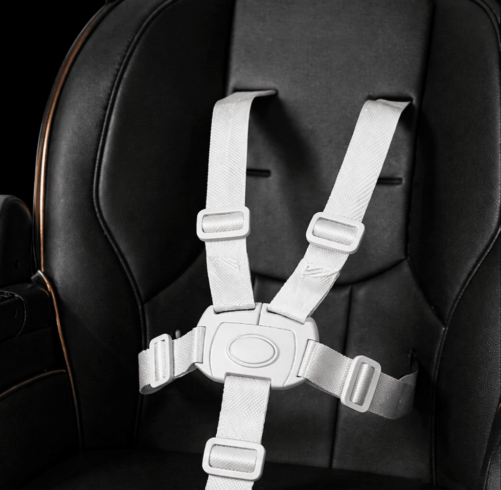 Comfort Seat Premium Baby Feeding High Chair with Wheels &  Secure Safety Belt