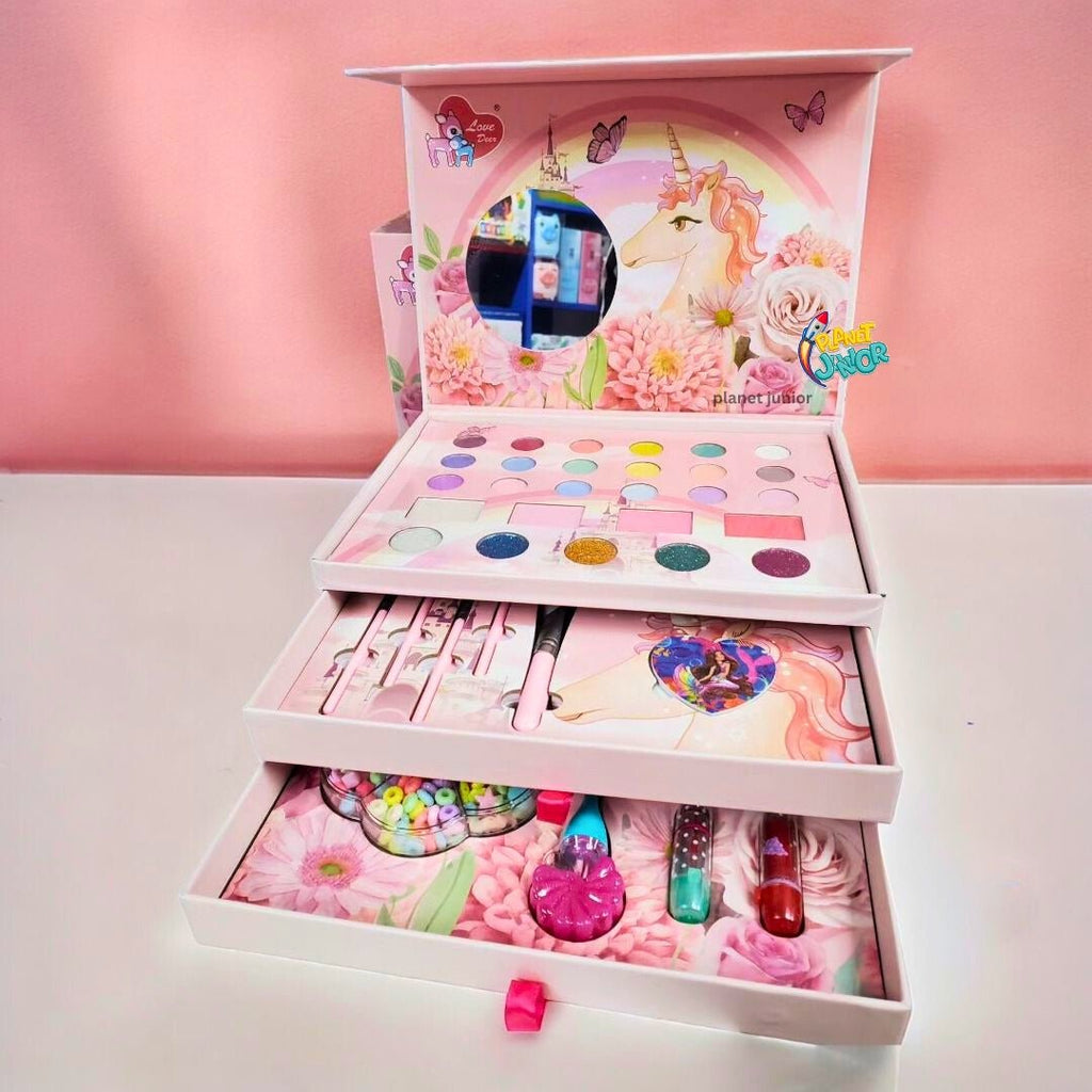 Complete Makeup Layers Cosmetics Box – Multi Layer Beauty Case Set 💄✨🎀