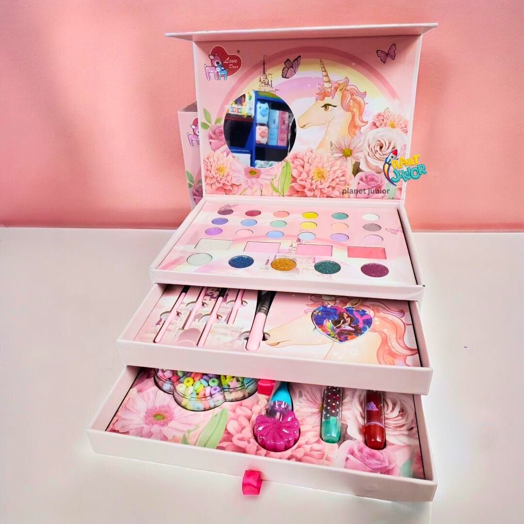 Complete Makeup Layers Cosmetics Box – Multi Layer Beauty Case Set 💄✨🎀