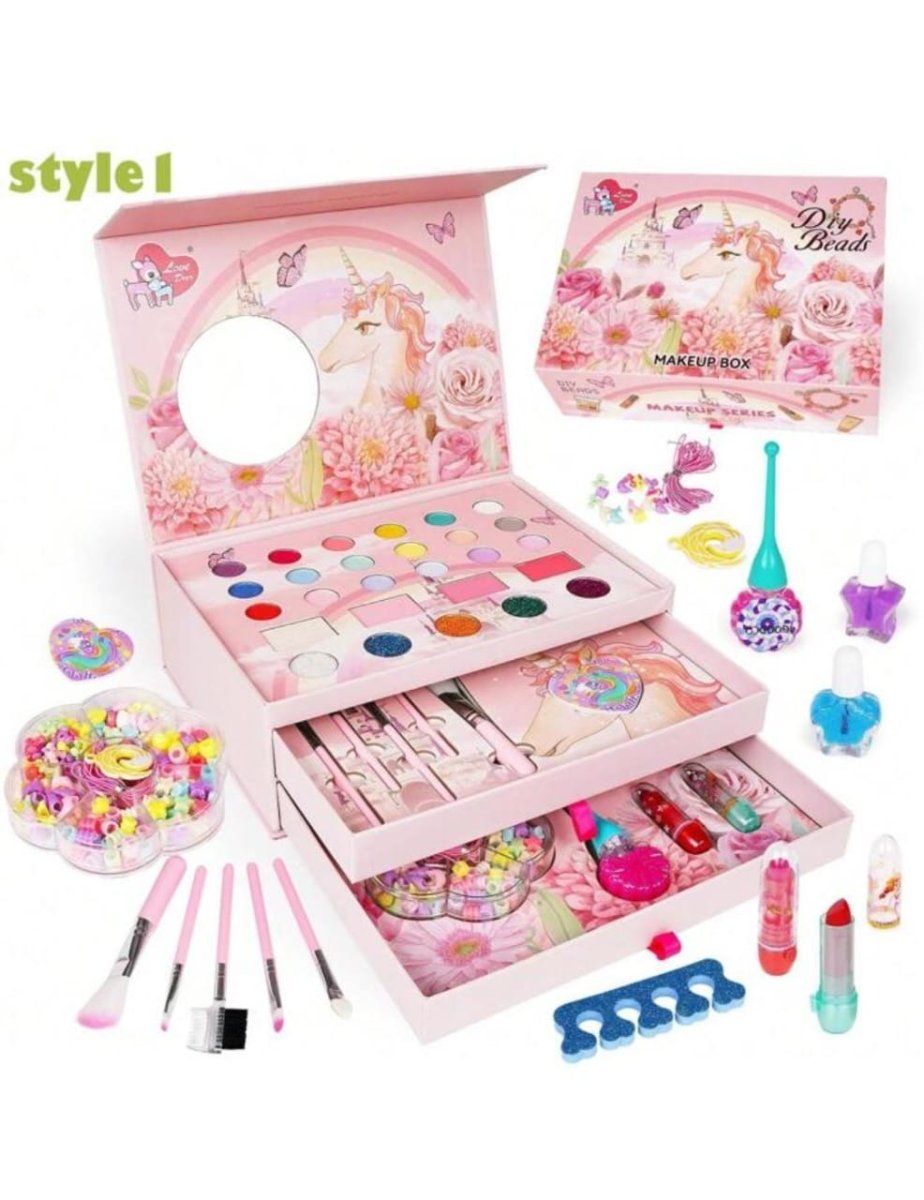 Complete Makeup Layers Cosmetics Box – Multi Layer Beauty Case Set 💄✨🎀