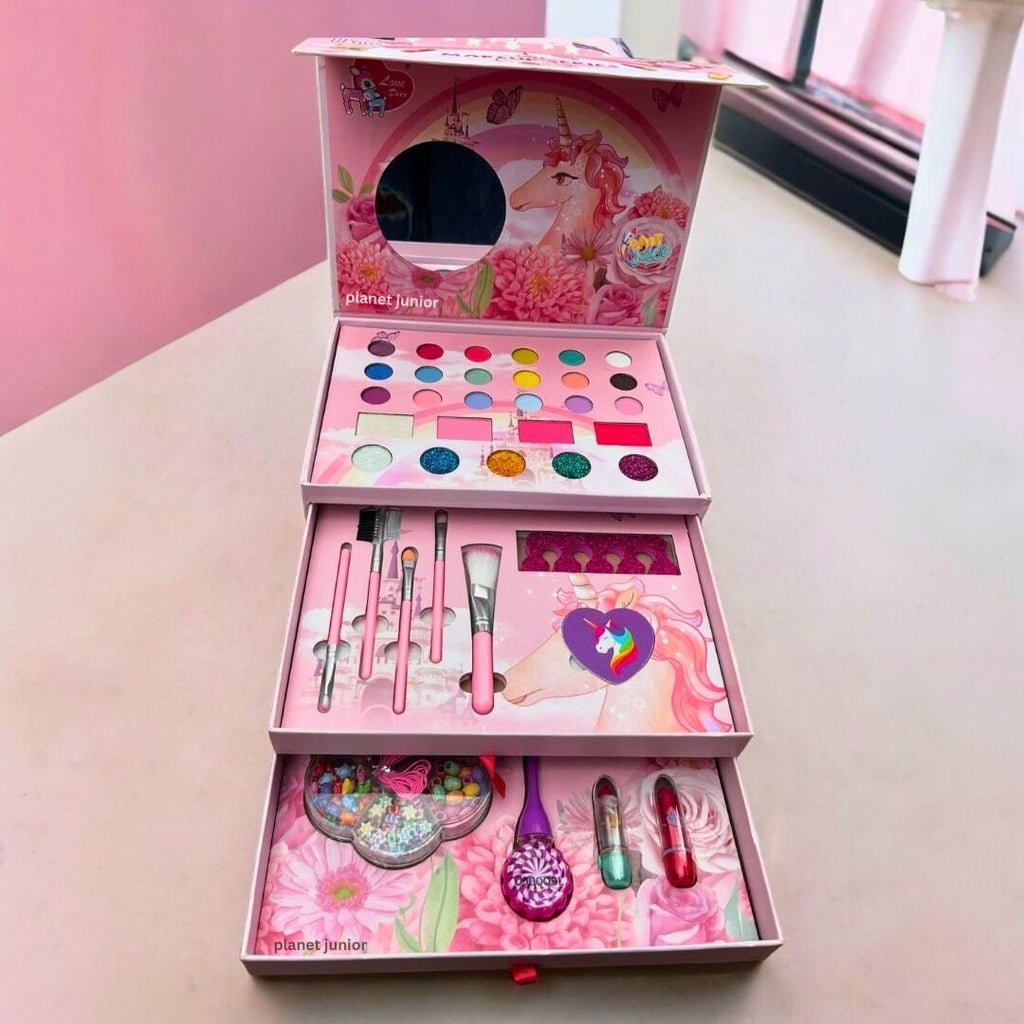 Complete Makeup Layers Cosmetics Box – Multi Layer Beauty Case Set 💄✨🎀