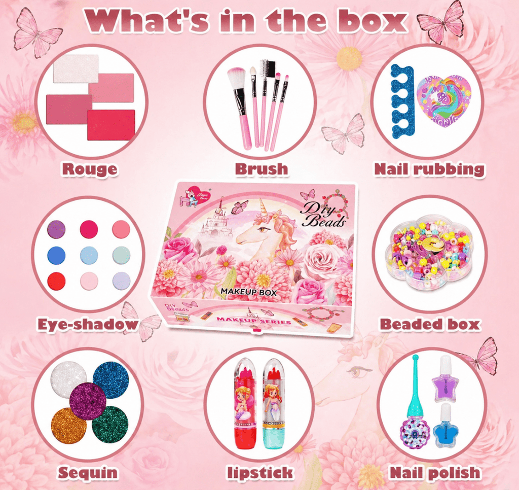 Complete Makeup Layers Cosmetics Box – Multi Layer Beauty Case Set 💄✨🎀
