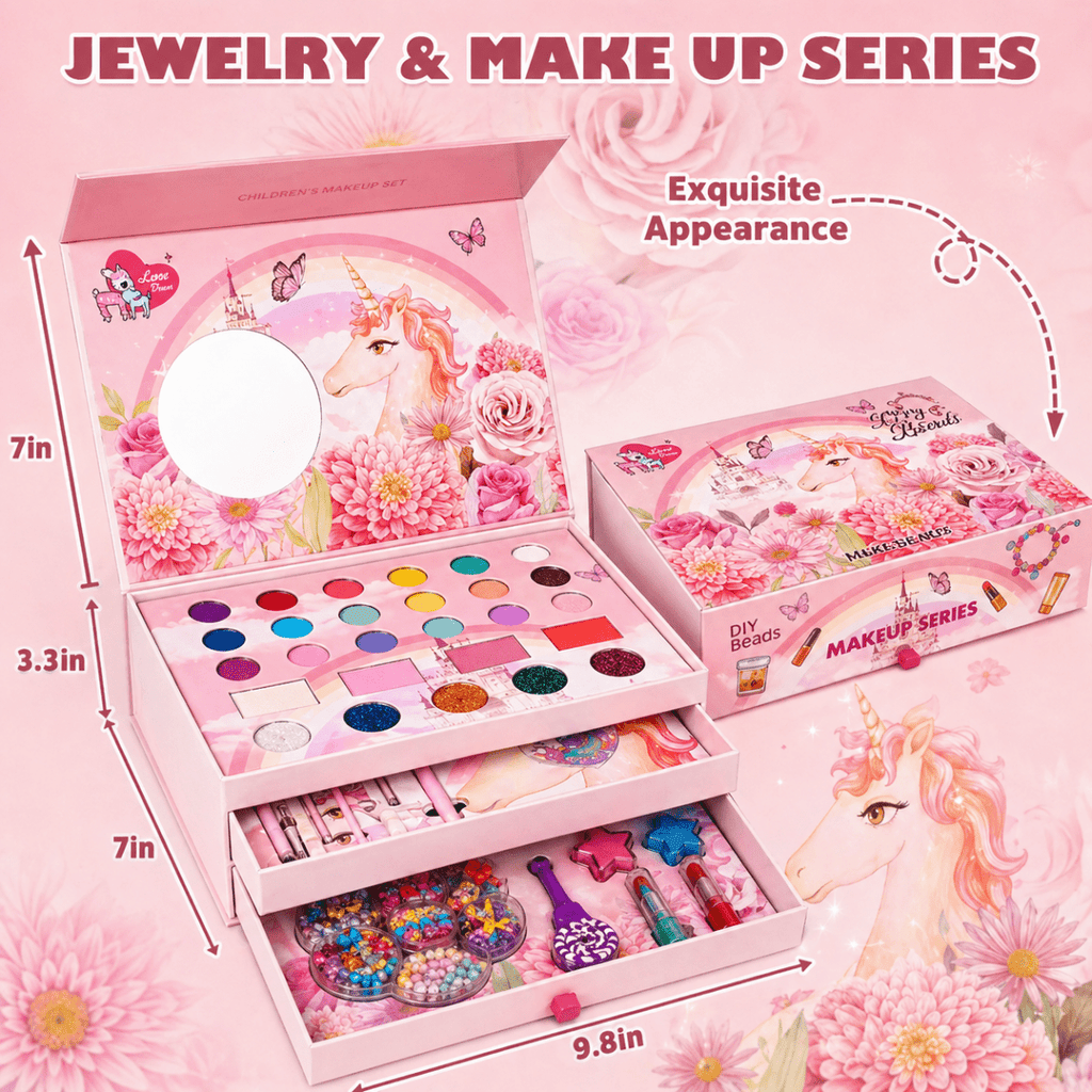 Complete Makeup Layers Cosmetics Box – Multi Layer Beauty Case Set 💄✨🎀