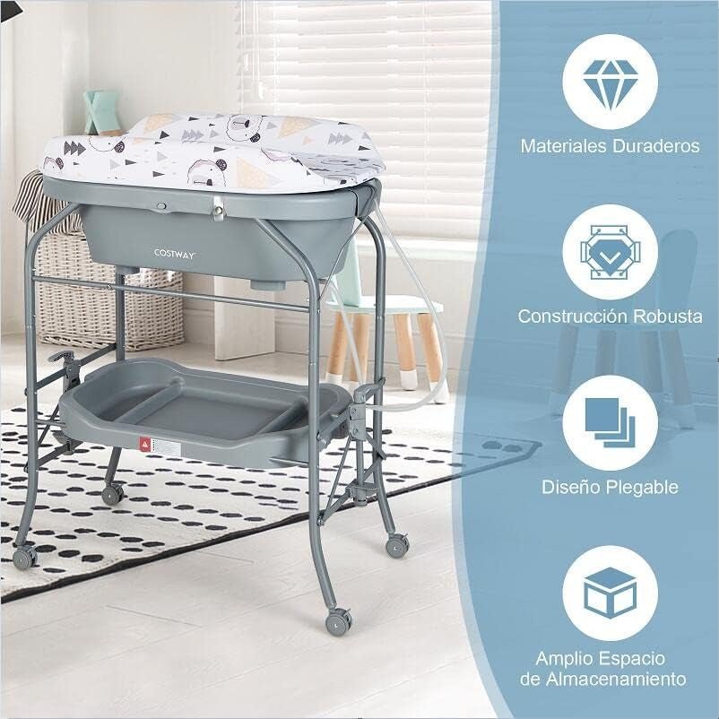 Costway Baby Bath Station For Everyday Use | Pink