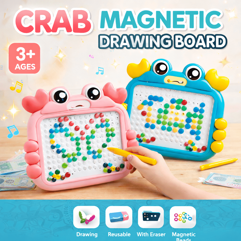 Crab Magnetic Drawing Board for Kids – Creative Writing & Sketch Tablet