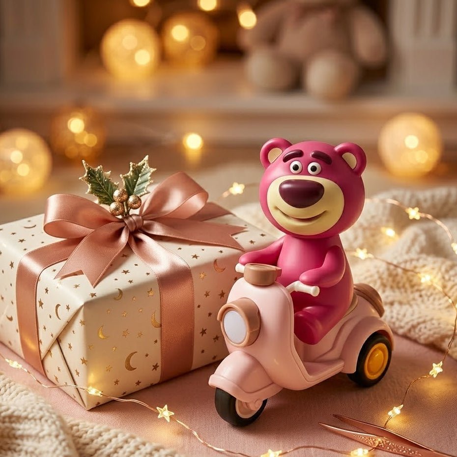 Cute Bear Push Scooter – Friction Powered Ride-On Mini Car