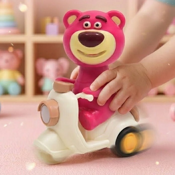 Cute Bear Push Scooter – Friction Powered Ride-On Mini Car