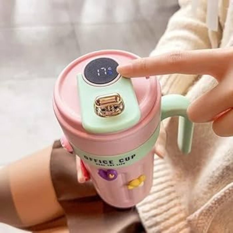 Cute Temperature Display Coffee Cup