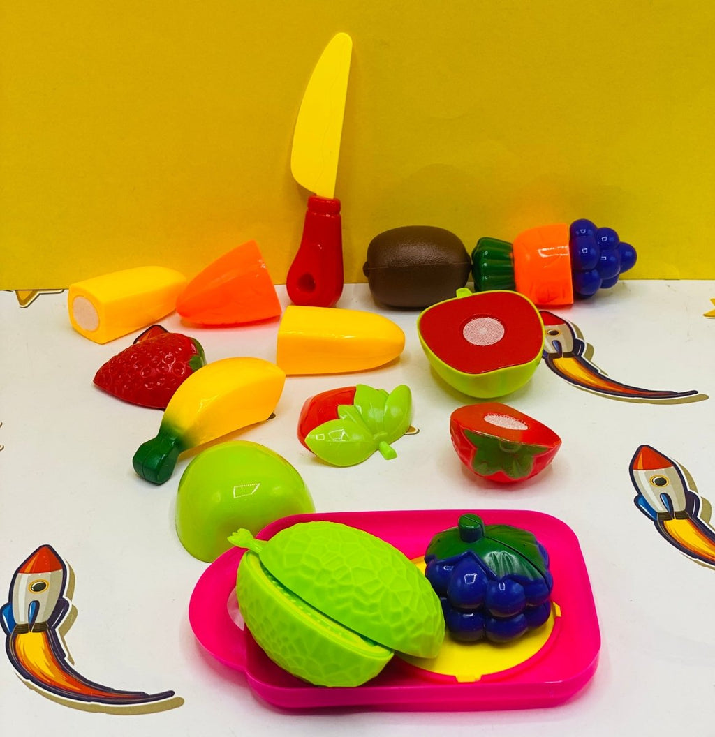 Colorful Pretend Play Fruit & Vegetable Basket Set