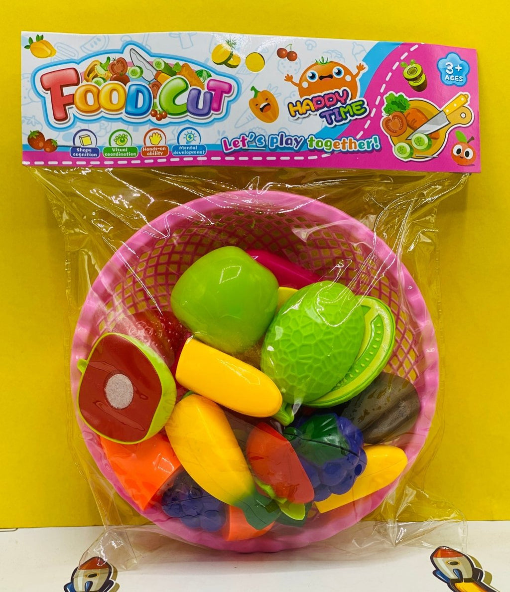 Colorful Pretend Play Fruit & Vegetable Basket Set