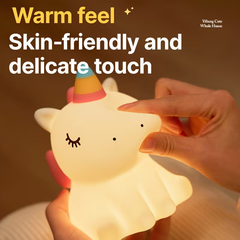 Unicorn Touch Night Lamp – Soft Glow LED Bedside Light