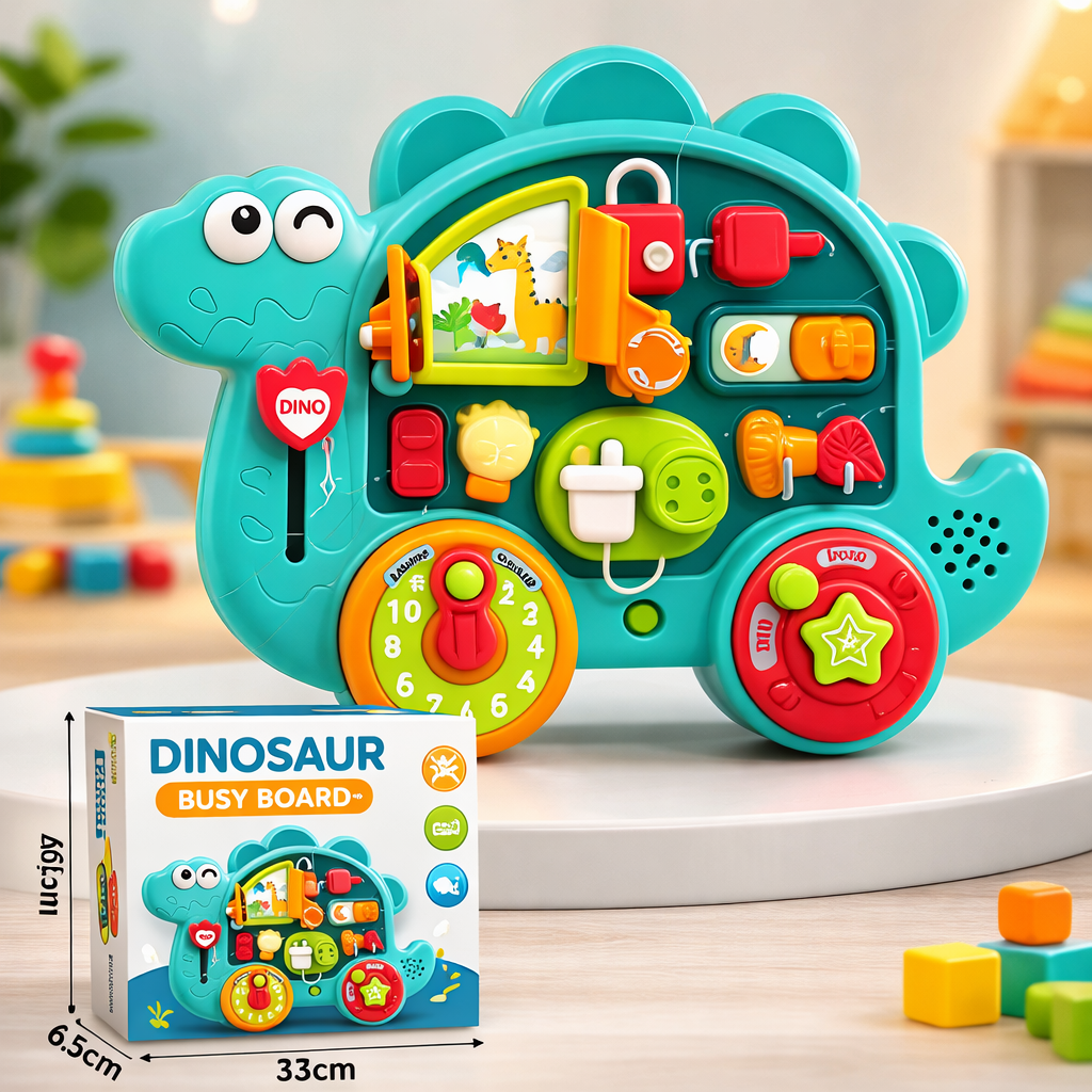 Dinosaur Busy Board – Multifunctional Interactive Learning Car