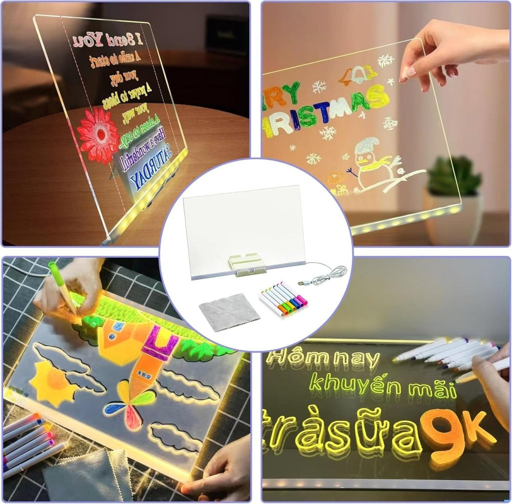 DIY LED Acrylic Writing Board Lamp – Creative Glow Board