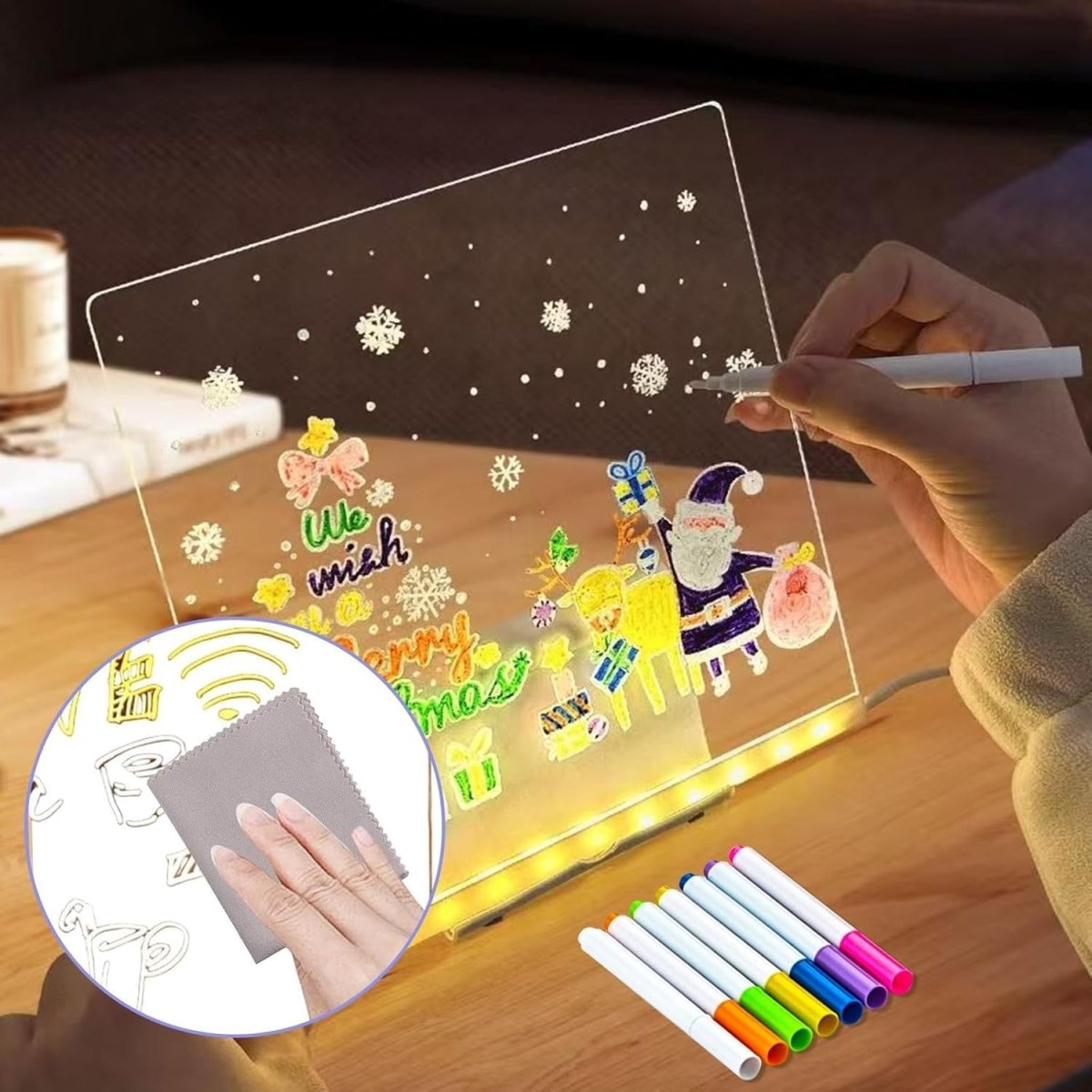 DIY LED Acrylic Writing Board Lamp – Creative Glow Board