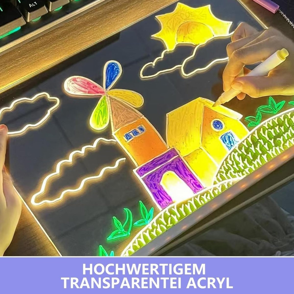 DIY LED Acrylic Writing Board Lamp – Creative Glow Board