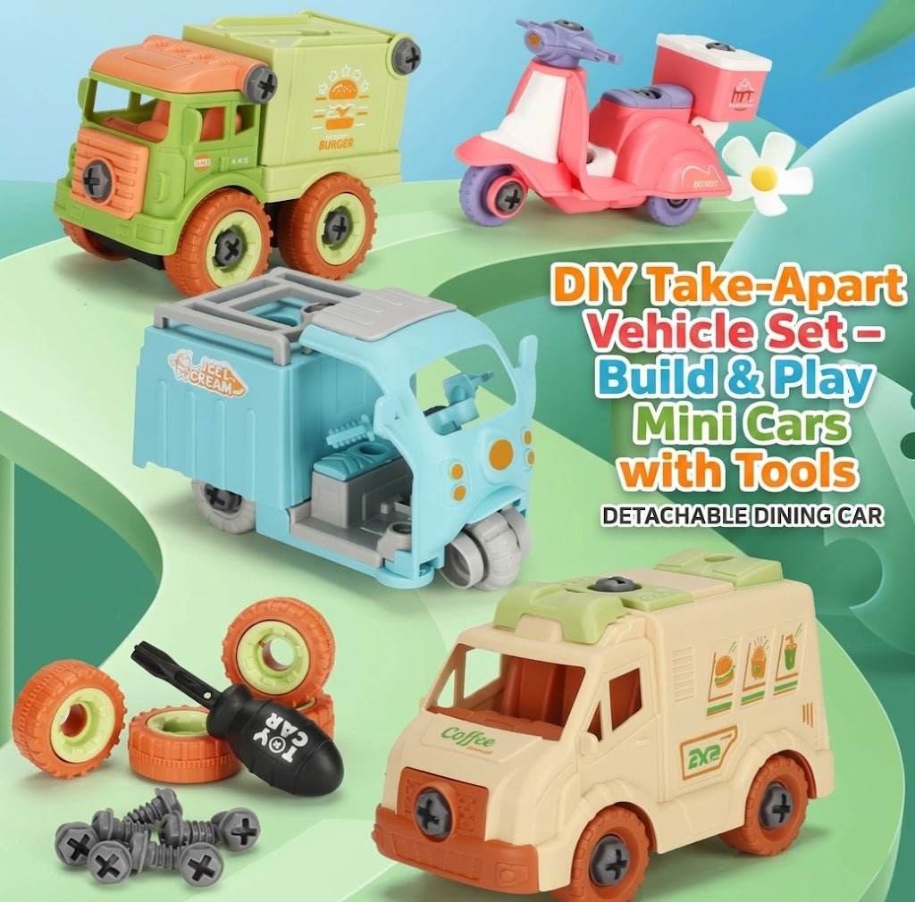 DIY Take-Apart Vehicle Set – Build & Play Mini Cars with Tools