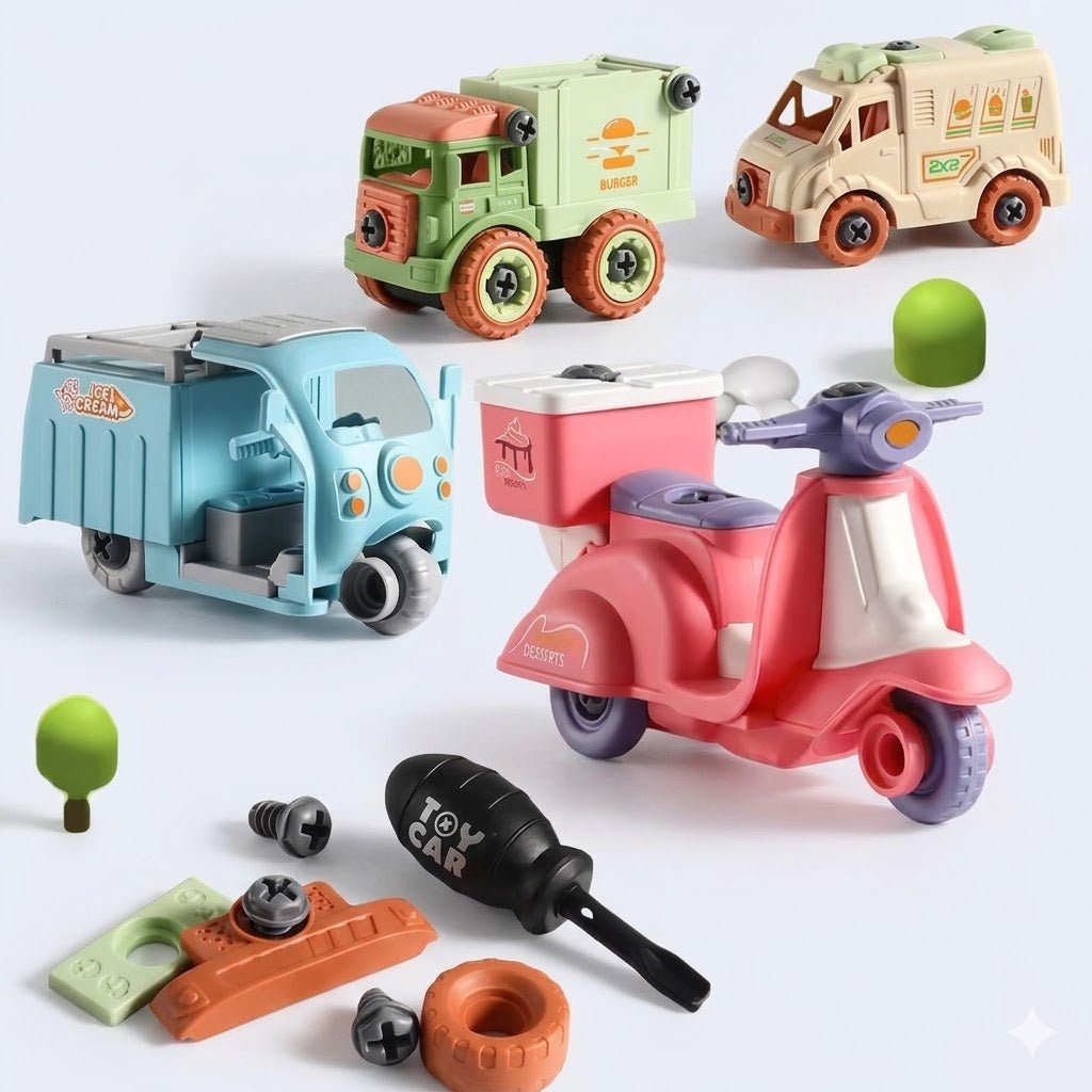 DIY Take-Apart Vehicle Set – Build & Play Mini Cars with Tools