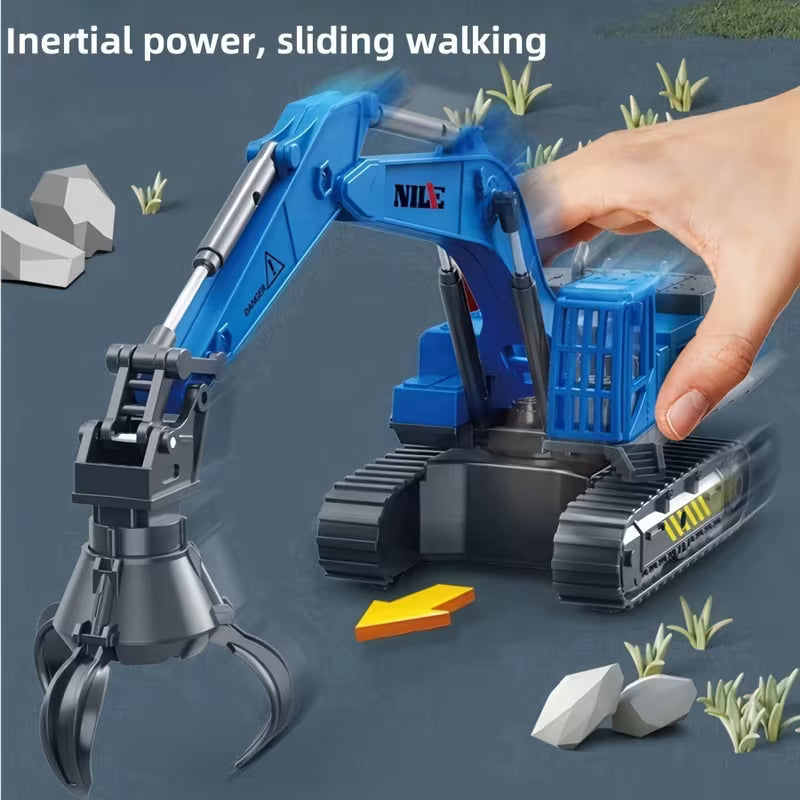 Remote Control Mini Excavator Construction – Remote Digger with Realistic Arm Movement