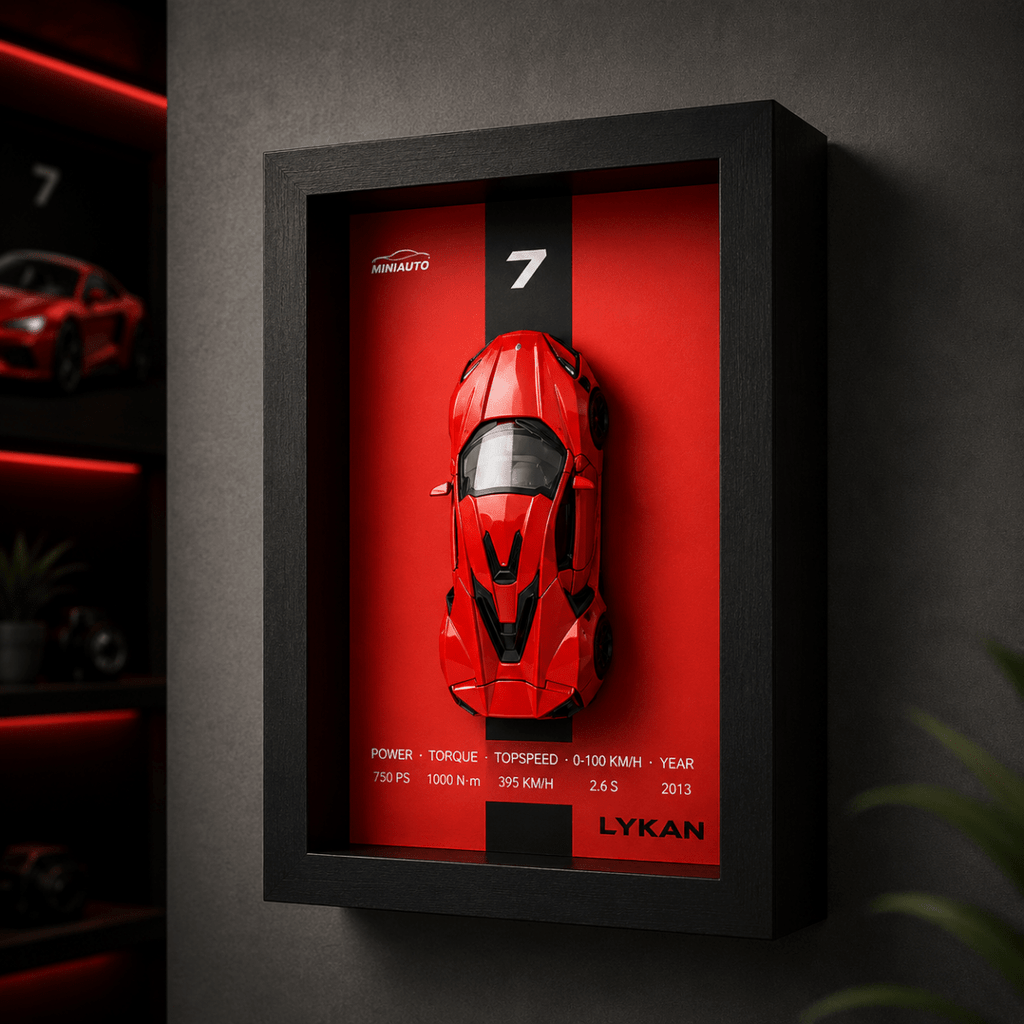 3D Display Frame 1:32 Lykan Diecast Model
