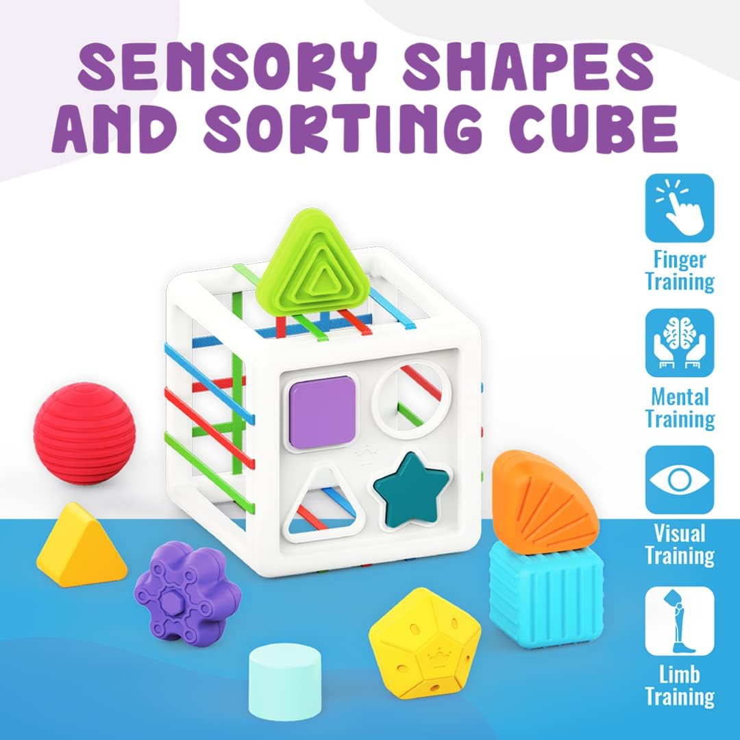 Early Shape Sorting  Learning Sensory Activity Cube for Toddlers
