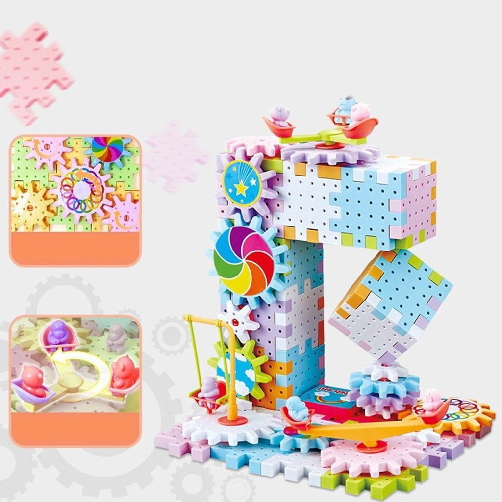 Electric Gear Spinning STEM Building Blocks