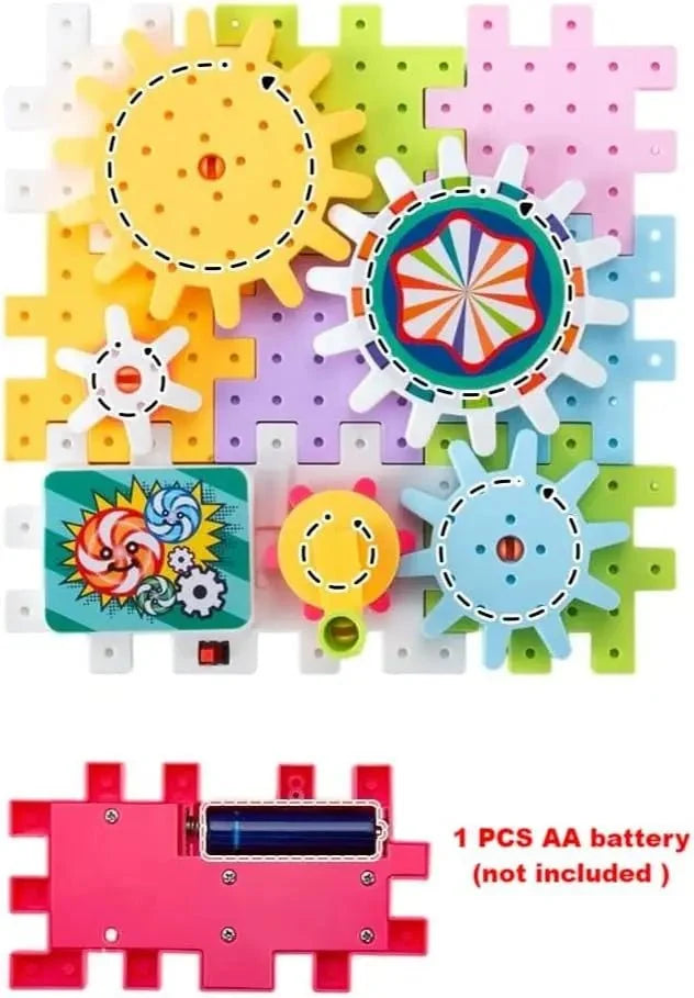 Electric Gear Spinning STEM Building Blocks