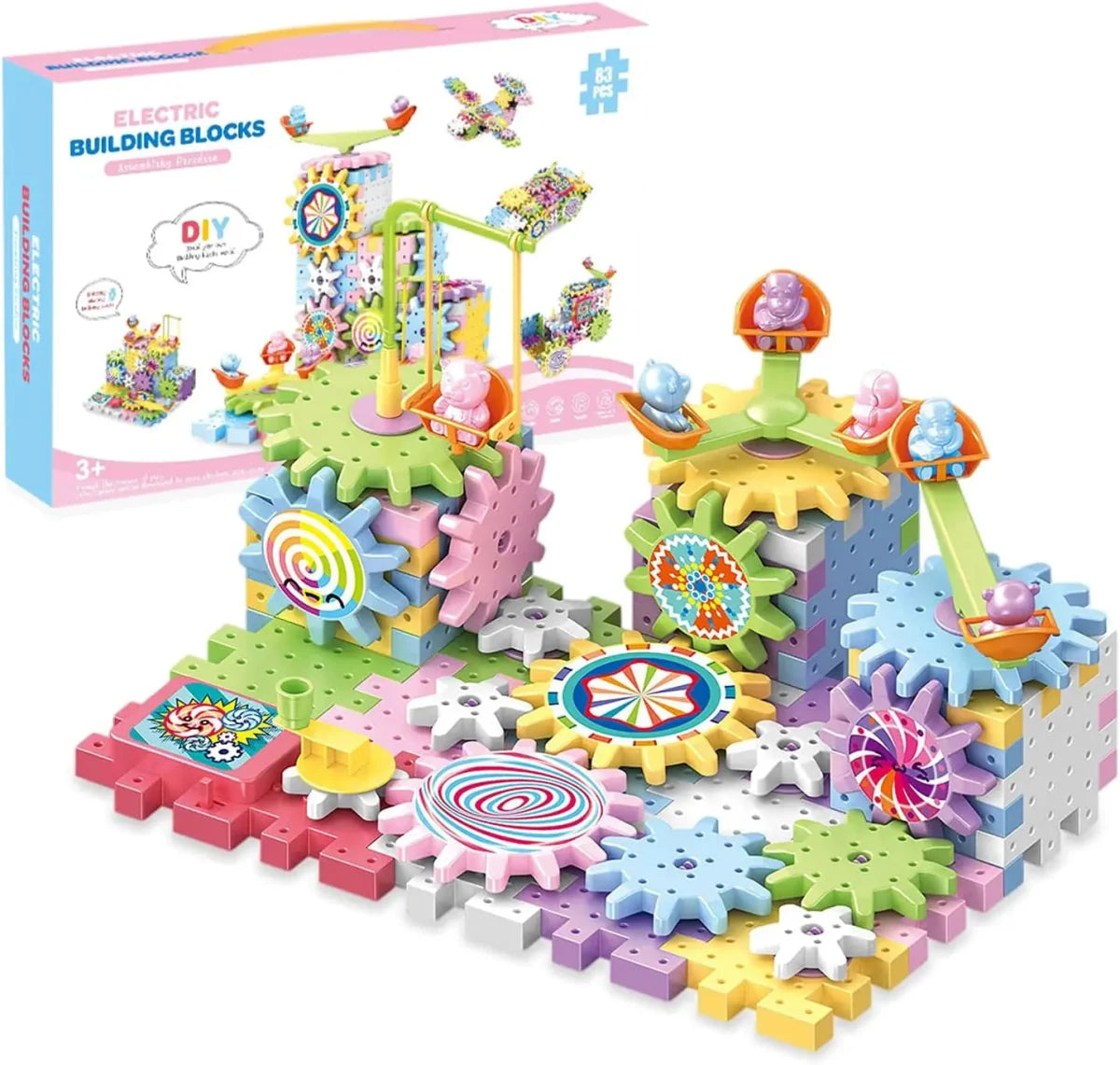 Electric Gear Spinning STEM Building Blocks