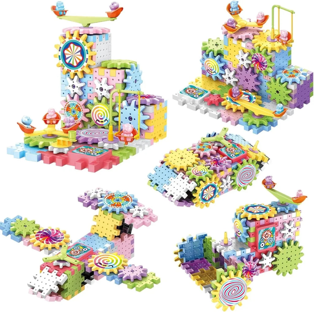 Electric Gear Spinning STEM Building Blocks