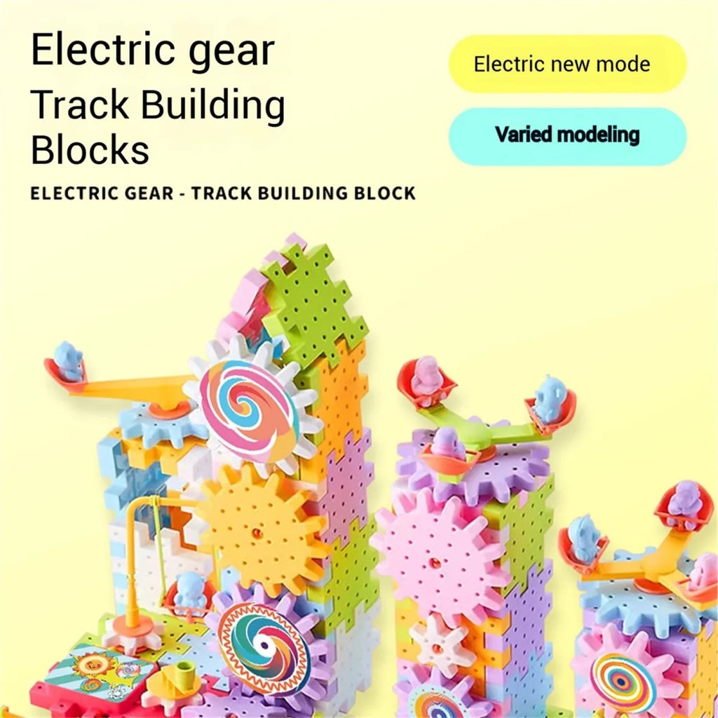 Electric Gear Spinning STEM Building Blocks