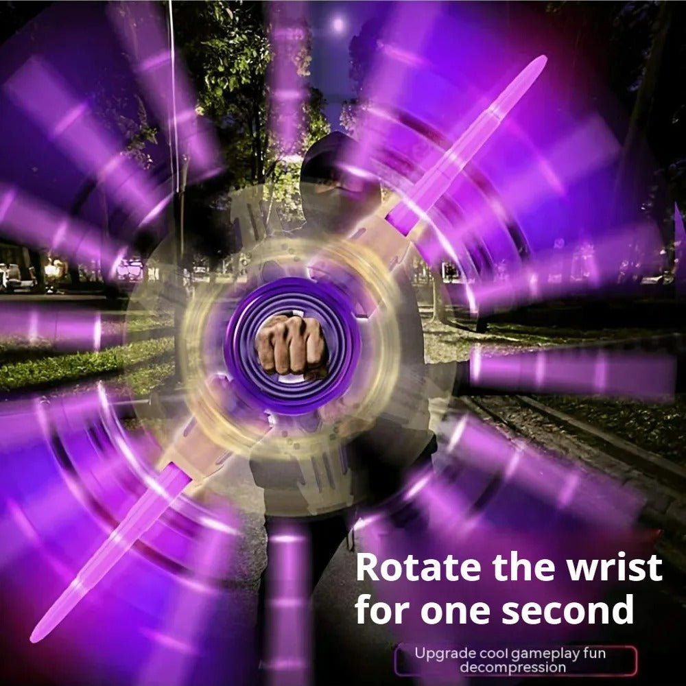 Electric Gyro Light Sword – 360° Spinning LED Action Blade