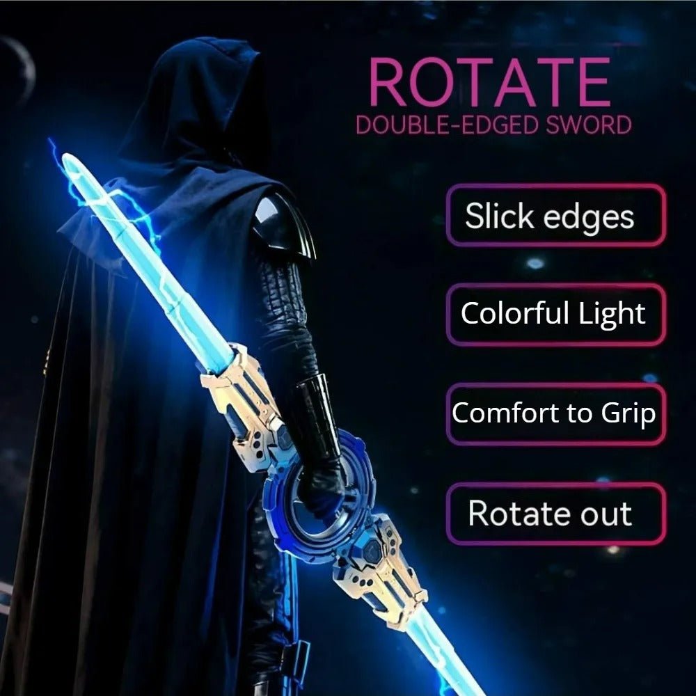 Electric Gyro Light Sword – 360° Spinning LED Action Blade