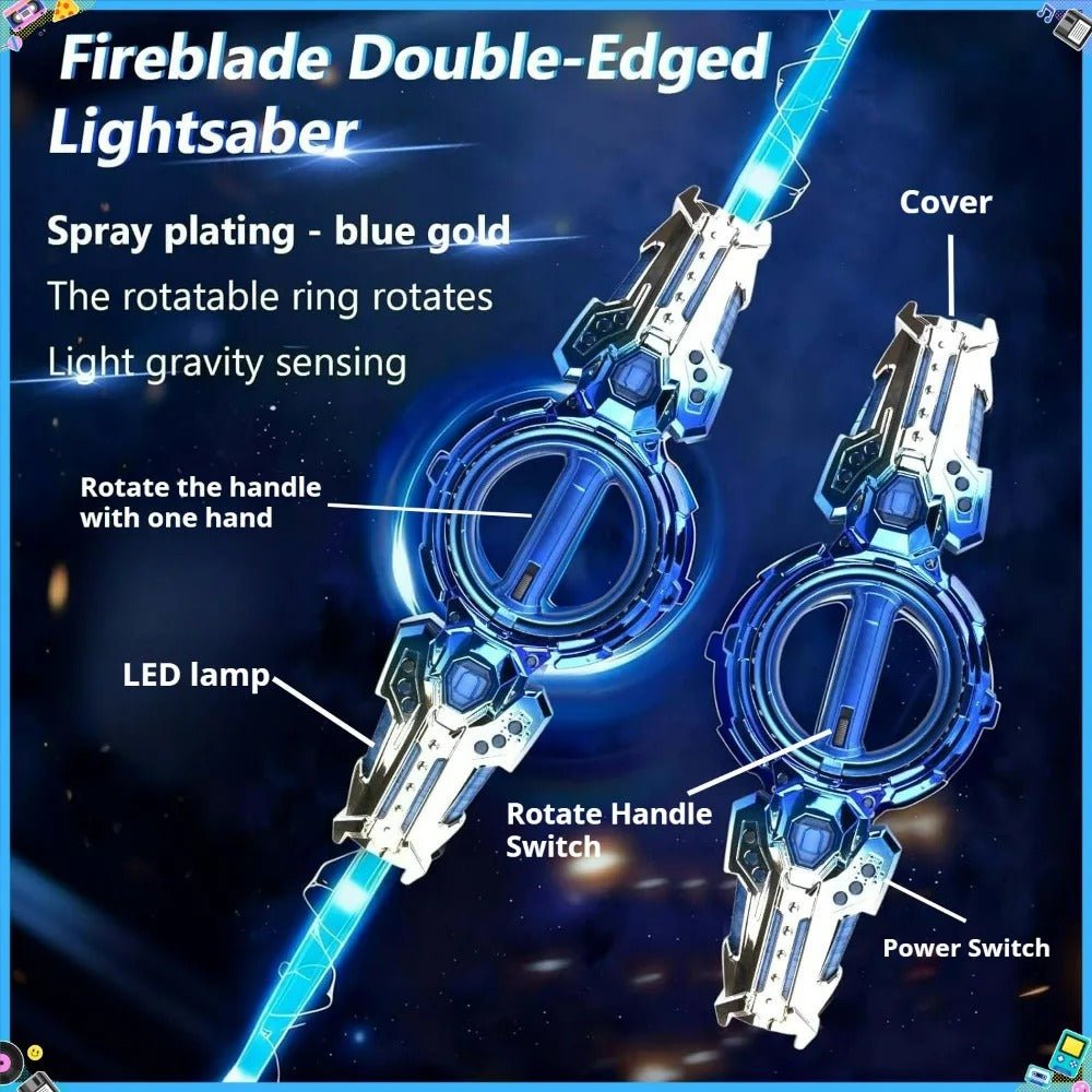 Electric Gyro Light Sword – 360° Spinning LED Action Blade